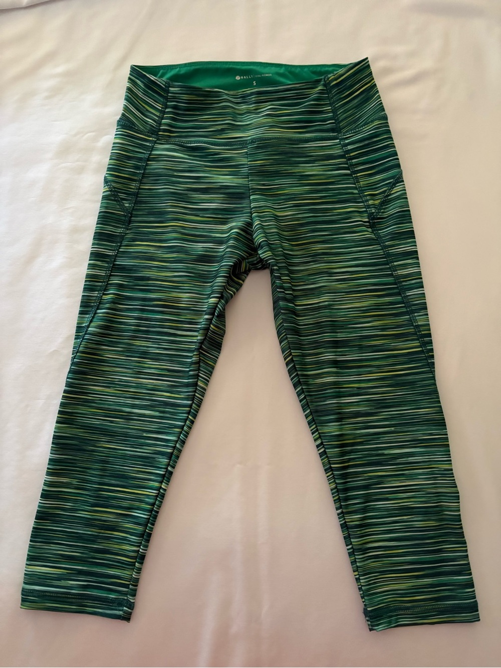 Bally Green Multi-Stripe Capri Leggings